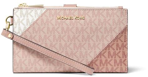 michael michael kors small color-block logo wallet